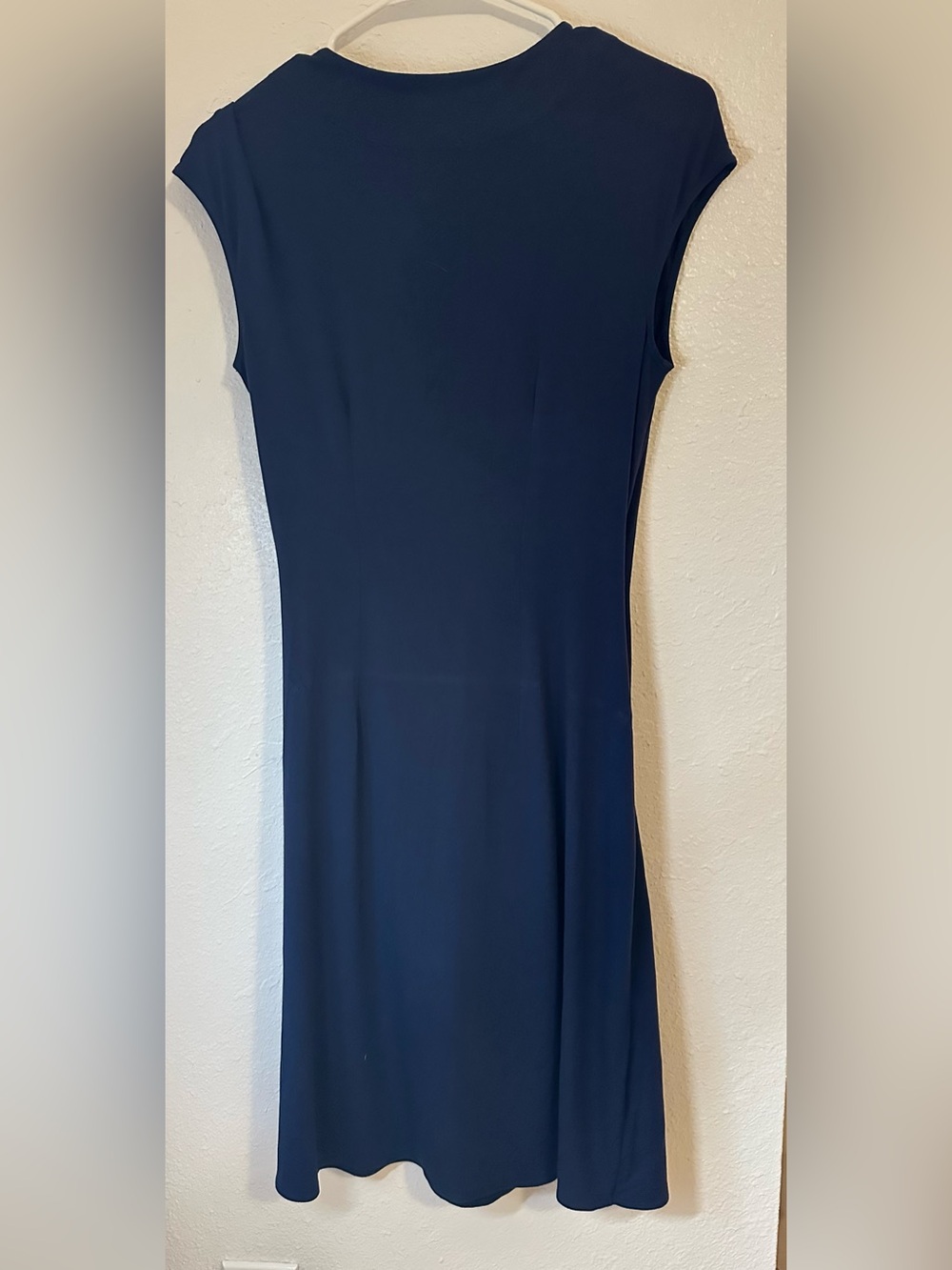 Tommy Bahama Navy Faux-Wrap Cap Sleeve Midi Dress - Picture 3 of 8